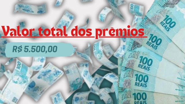 SORTEIO DE R$ 5.500,00 EM PRÊMIOS